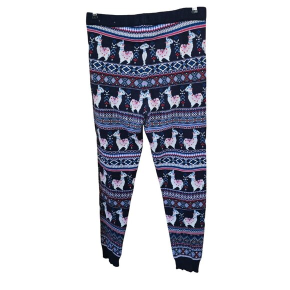 American Eagle Llama Print Knit Joggers Large Cozy Warm animal print warm soft - Picture 3 of 7